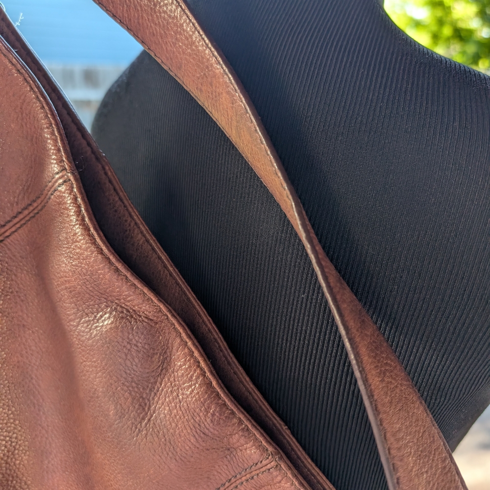 Michael Kors Brown Pebbled Leather Shoulder Bag - Picture 8 of 11